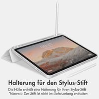 Accezz Smarte Klapphülle aus Silikon für das iPad Air 11 Zoll (2024) M2 / Air 5 (2022) / iPad Air 4 (2020) - Grau