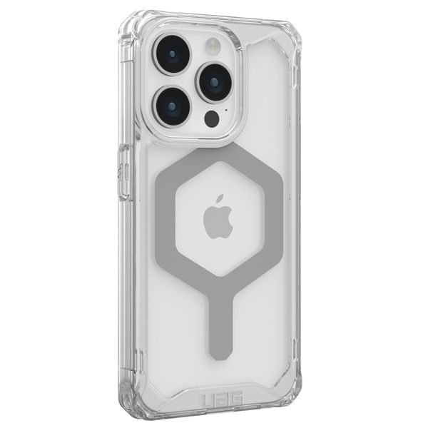 UAG Plyo Backcover MagSafe für das iPhone 15 Pro - Ice / Silber