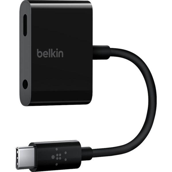 Belkin RockStar Adapter USB-C Charge + 3,5 mm Audio - Schwarz