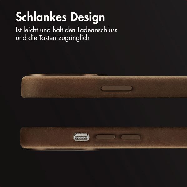 Accezz Vintage Leather Magsafe Backcover Apple iPhone 13 Pro - Rustic Brown