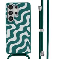imoshion SilikonHülle design mit Band Samsung Galaxy S26 Ultra - Petrol Green Groovy