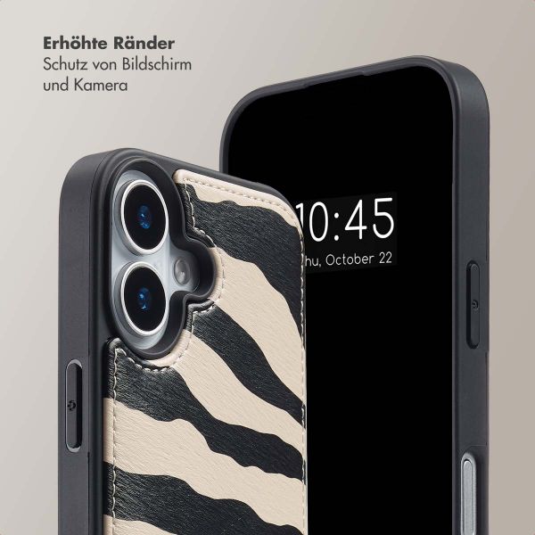 Selencia Nova HandyHülle mit Kordel und Kartenhalter Apple iPhone 17 - Zazzy Zebra