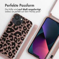 imoshion SilikonHülle design mit Band Apple iPhone 13 Mini - Animal Pink