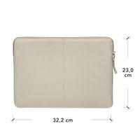 dbramante1928 ﻿Paris Sleeve - Laptop Hülle 13 Zoll - Laptop Sleeve - Echtes Leder - MacBook Pro 13 Zoll / Air 13 Zoll - Sand Dune