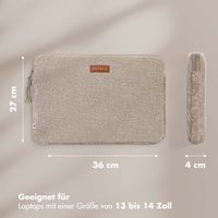 Selencia Teddy Laptop Hülle 13-14 Zoll - Laptop Sleeve - Sand