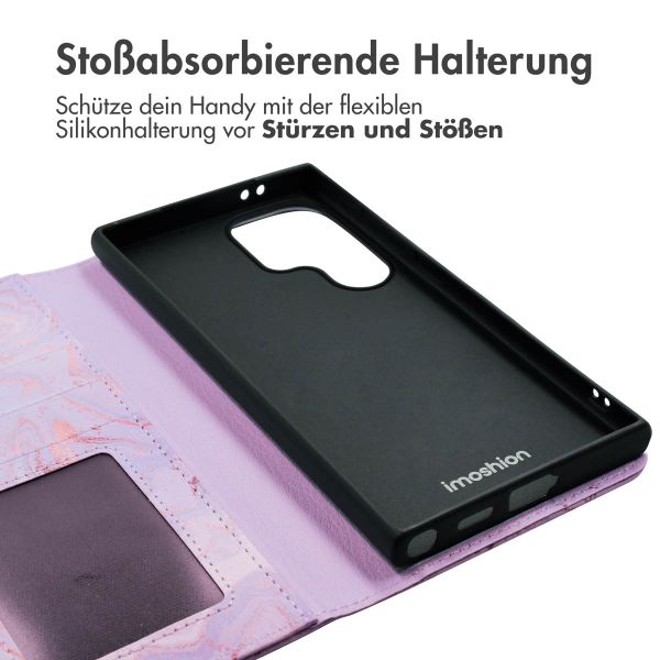 imoshion Design Klapphülle Samsung Galaxy S24 Ultra - Purple Marble