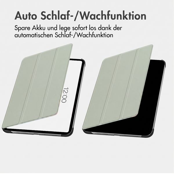 imoshion Trifold Klapphülle Apple iPad 9 (2021) 10.2 Zoll / iPad 8 (2020) 10.2 Zoll / iPad 7 (2019) 10.2 Zoll - Hellgrün