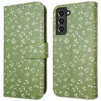 imoshion Design Klapphülle Samsung Galaxy S21 FE - Green Flowers
