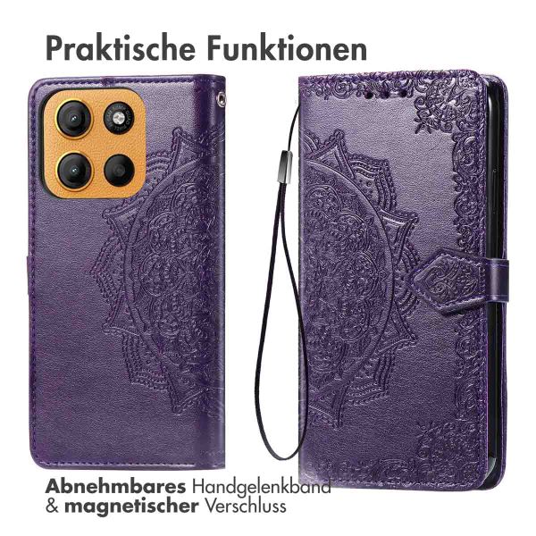 imoshion Mandala Klapphülle Motorola Moto G15 / G15 Power - Violett