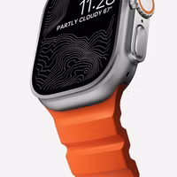 Nomad Rocky Point Armband für das  Apple Watch Series 1 t/m 11 / SE / Ultra (44/45/46/49 mm) - Magma