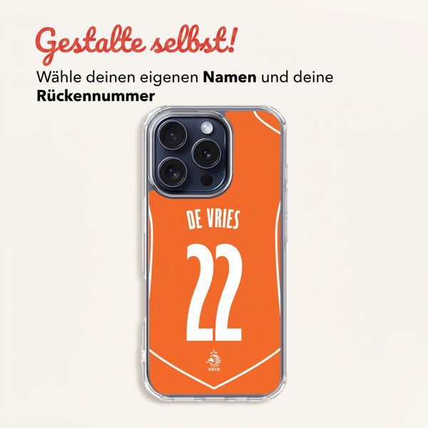 Gestalte dein eigene transparentes Nederlands Elftal Backcover Apple iPhone 14 Pro - Niederländische Nationalmannschaft '04