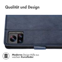 imoshion Luxuriöse Klapphülle für das Motorola Edge 30 Ultra - Dunkelblau