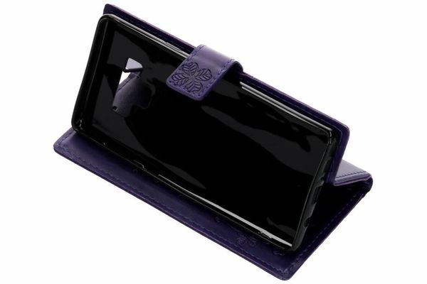 Kleeblumen Klapphülle Lila für das Galaxy Note 9