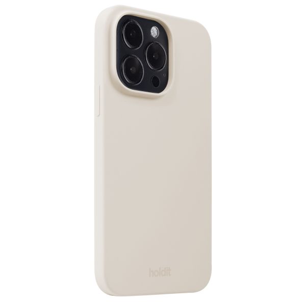 Holdit Silicone Case für das iPhone 15 Pro - Light Beige