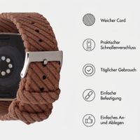 imoshion Corduroy-Band für Apple Watch | 44/45/46/49 mm - Braun