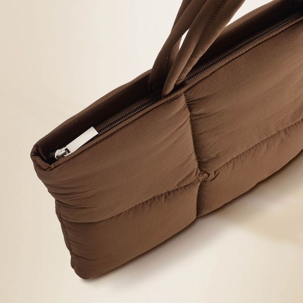 Selencia Vaya Puffy Laptoptasche 16 Zoll - Mocha Brown
