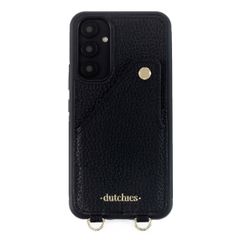 Dutchies Back Cover mit Kartenfach für das Samsung Galaxy A35 - Telefonband nicht enthalten - Schwarz