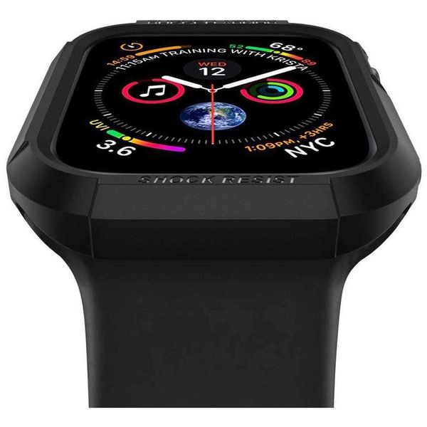 Spigen Rugged Armor™ Case für die Apple Watch Series 4-6 / SE - 40 mm - Schwarz