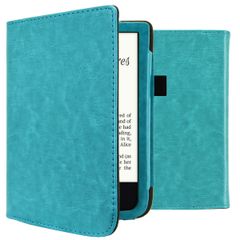 imoshion Vegan Leather Klapphülle Pocketbook Touch Lux 5 / HD 3 / Basic Lux 4 / Vivlio Lux 5 - Hellblau