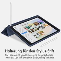 Accezz Smarte Klapphülle aus Silikon Apple iPad 9 (2021) 10.2 Zoll / iPad 8 (2020) 10.2 Zoll / iPad 7 (2019) 10.2 Zoll - Dunkelblau