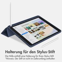 Accezz Smarte Klapphülle aus Silikon für das iPad 9 (2021) 10.2 / iPad 8 (2020) 10.2 / iPad 7 (2019) 10.2 - Dunkelblau