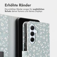 imoshion Design Klapphülle Samsung Galaxy A56 - Smoke Green Flowers