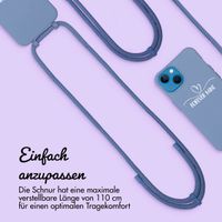 Personalisierte Color Backcover MagSafe mit abtrennbarem Band und elegantem Herz für iPhone 13 - Ash Blue