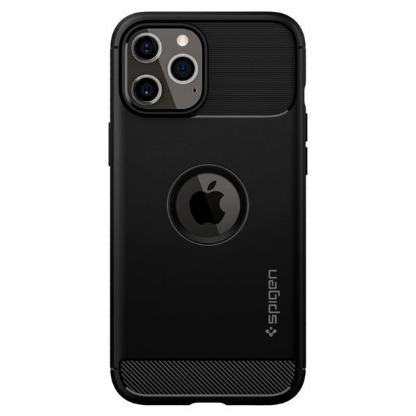 Spigen Rugged Armor Case Schwarz iPhone 12 (Pro)