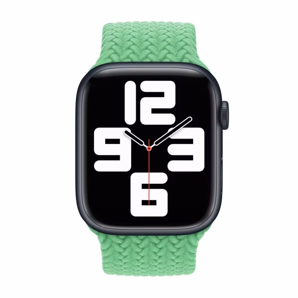 Apple Geflochtenes Solo Loop für das  Apple Watch | 44/45/46/49 mm - Größe 5 - Bright Green
