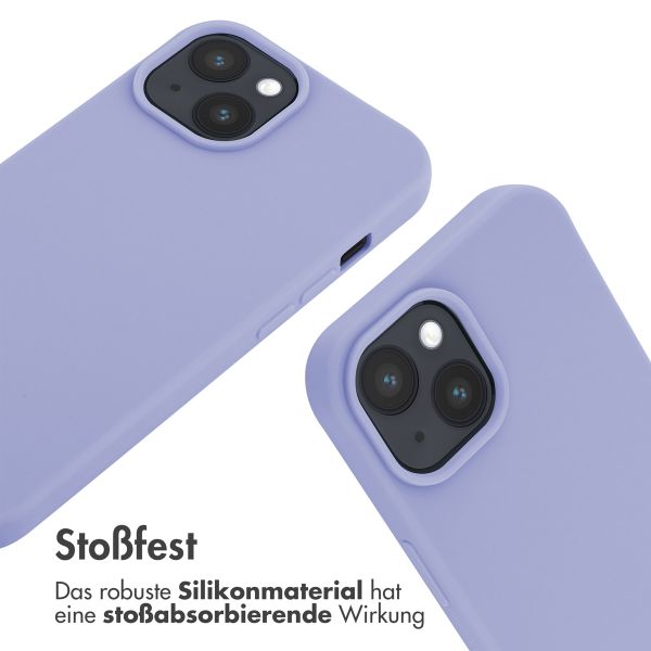 imoshion SilikonHülle mit Band iPhone 15 - Violett