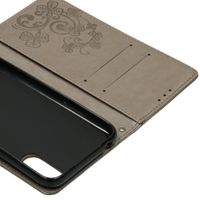 Kleeblumen Klapphülle Grau Samsung Galaxy A01