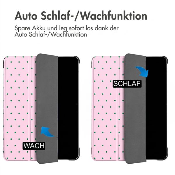 imoshion Design Trifold Klaphülle Apple iPad Air 11 Zoll (2026) M4 / (2025) M3 / (2024) M2 / Air 5 (2022) / Air 4 (2020) - Happy Dots