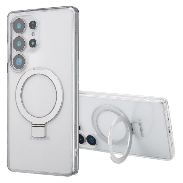 Accezz Ring Stand Backcover mit MagSafe für das Samsung Galaxy S25 Ultra - Transparent