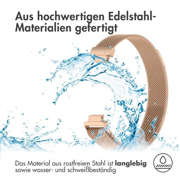 imoshion Mailändische Magnetarmband für das Fitbit Inspire - Größe M - Rose Gold