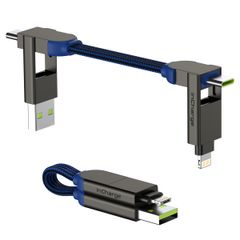 Rolling Square inCharge® X 6-in-1 Schlüsselanhänger-Ladeanschluss - Sapphire Blue