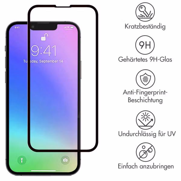 Accezz Full Cover Screen Protector aus gehärtetem Glas Apple iPhone 13 Mini