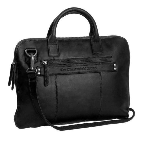 The Chesterfield Brand Harvey Laptoptasche 14 Zoll - Echtes Leder - Schwarz