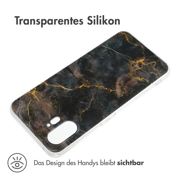 imoshion Design Hülle für das Nothing Phone (2) - Black Marble