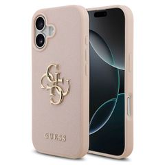 Guess Big 4G Logo Hülle Grained Apple iPhone 17 - Rosa