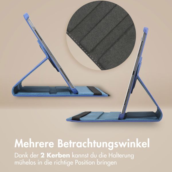 imoshion 360° drehbare Klapphülle Apple iPad 9 (2021) 10.2 Zoll / iPad 8 (2020) 10.2 Zoll / iPad 7 (2019) 10.2 Zoll - Dunkelblau