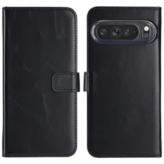 Selencia Echtleder Klapphülle Google Pixel 9 Pro XL - Schwarz