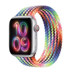 Apple Geflochtenes Solo Loop für  Apple Watch | 38/40/41/42 mm - Größe 4 - Pride Edition