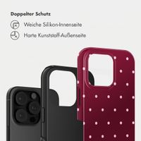 Selencia Vivid Back Cover Apple iPhone 16 Pro - Happy Dots Burgundy