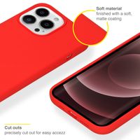 Accezz Liquid Silikoncase iPhone 13 Pro Max - Rot