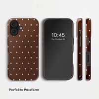 Selencia Vivid Back Cover Apple iPhone 17 - Happy Dots Chocolate
