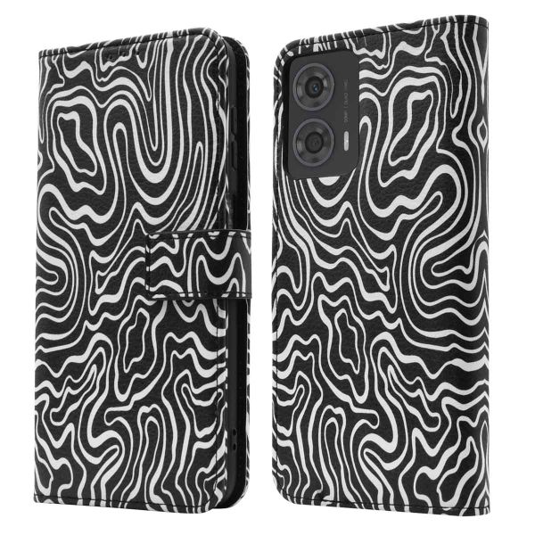 imoshion Design Klapphülle für das Motorola Moto G24 Power - Black And White