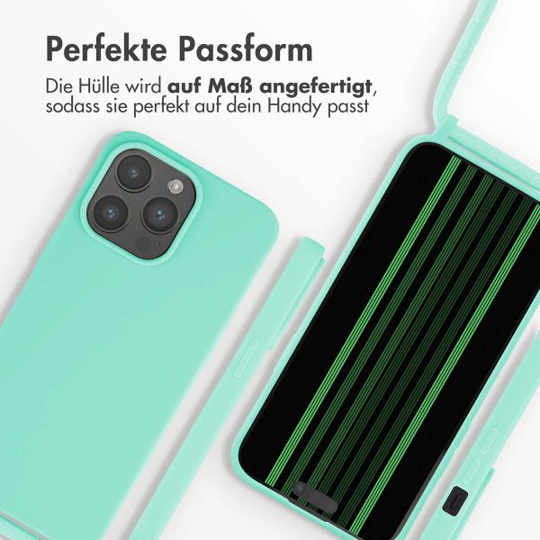 imoshion Silikonhülle mit Band für das iPhone 15 Pro Max - Mintgrün