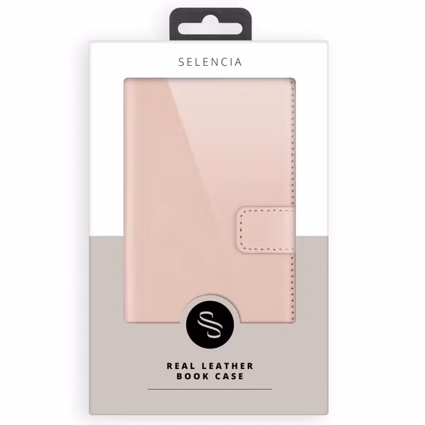 Selencia Echtleder Klapphülle Samsung Galaxy S25 Plus - Dusty Pink