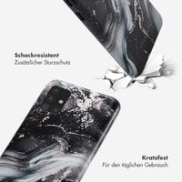 Selencia Vivid Tough Back Cover für das Samsung Galaxy A51 - Chic Marble Black