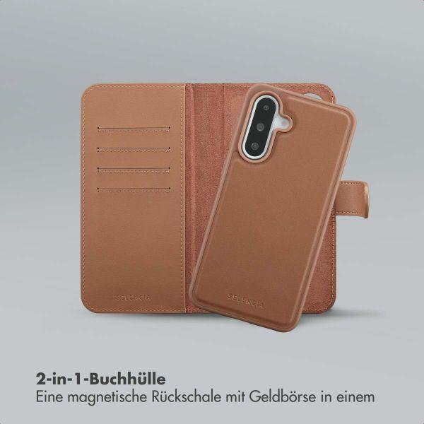 Selencia Olyn Abnehmbare Bookcase mit MagSafe Samsung Galaxy A36 - Braun